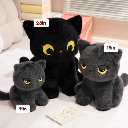Luna & Misty the Fluffy Sitting Cat Plushies