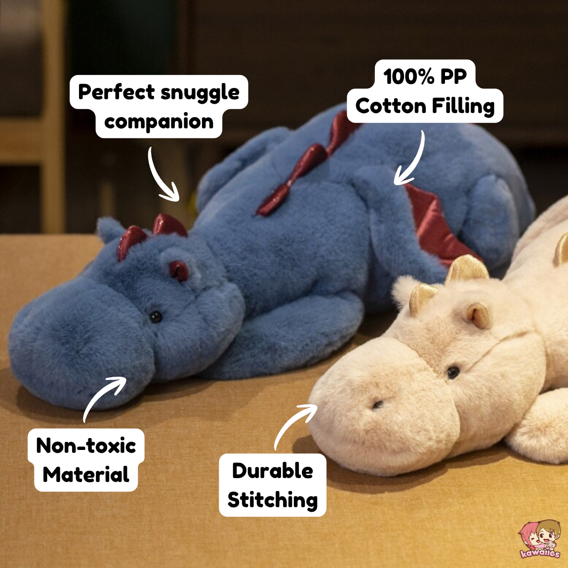 Giant Fluffy Dragon Plushie Collection