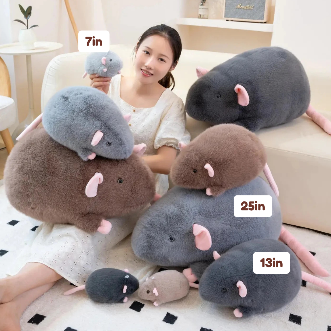 Kawaii Giant Mouse Rat Plushies