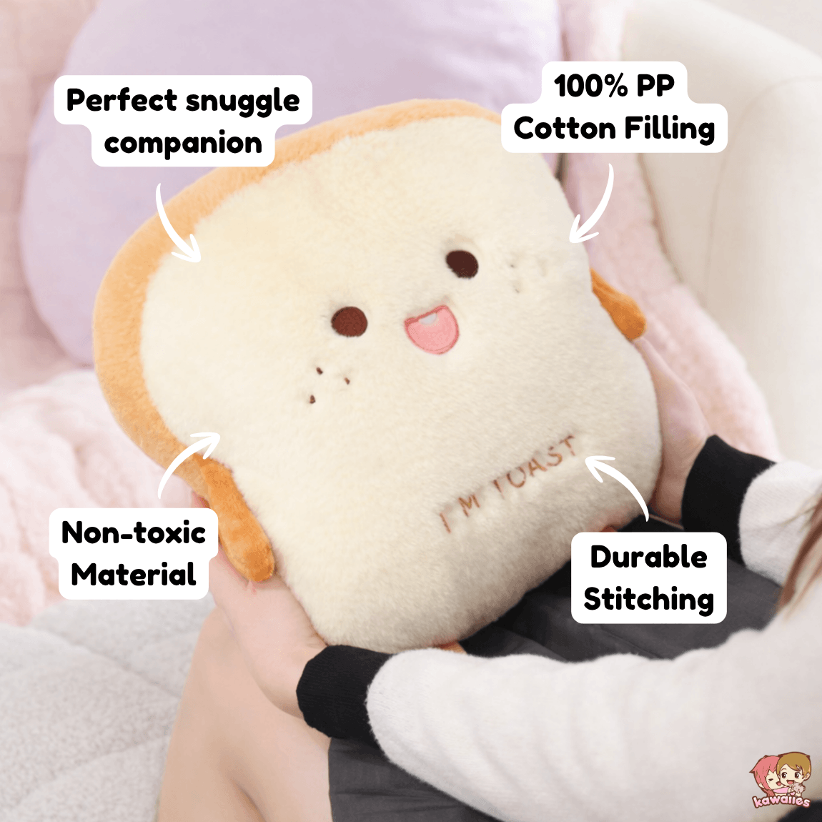 Kawaiies Collection - Soft toy - Fluffy Toastie Bread Hand Warmer Plushies