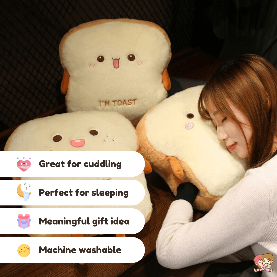 Kawaiies Collection - Soft toy - Fluffy Toastie Bread Hand Warmer Plushies