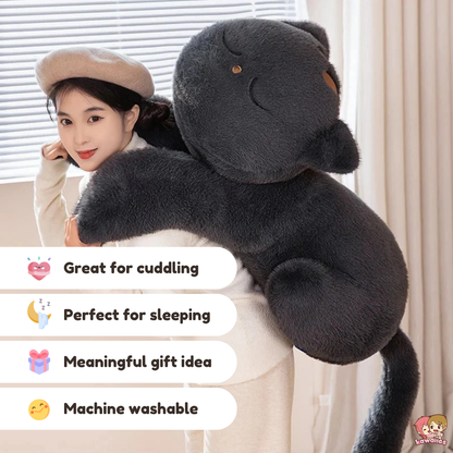 Giant Black Grey Cat Plushies