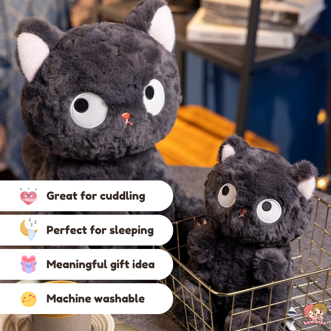 Jiji the Cute Fluffy Black Cat Plushie | Limited stock