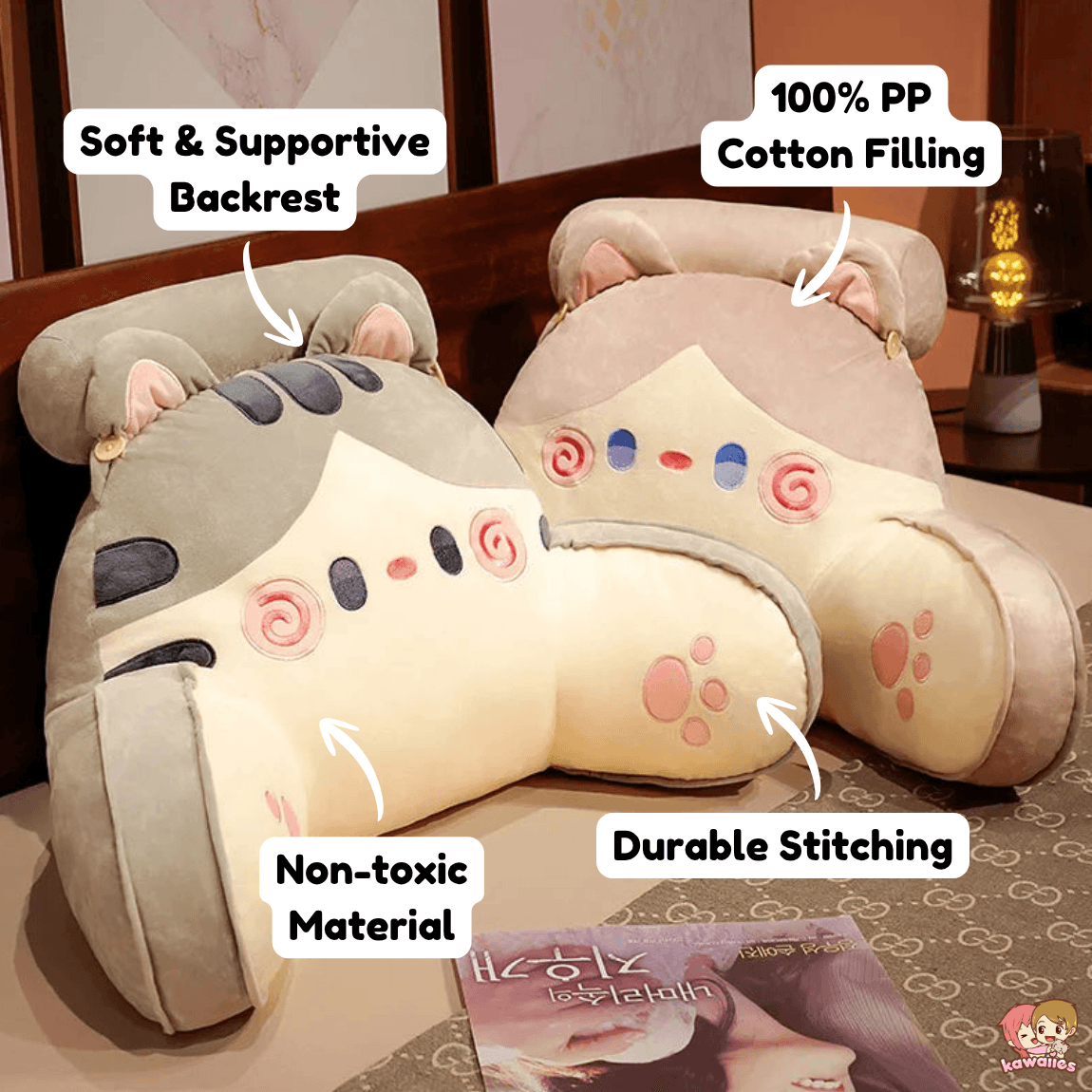 Kawaiies Collection - Soft toy - Kawaii Animals Resting Cushion Pillow