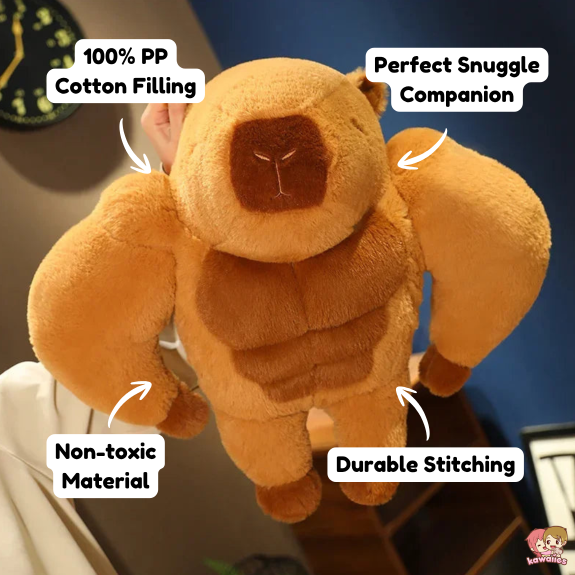 Fluffy Muscular Capybara Plush