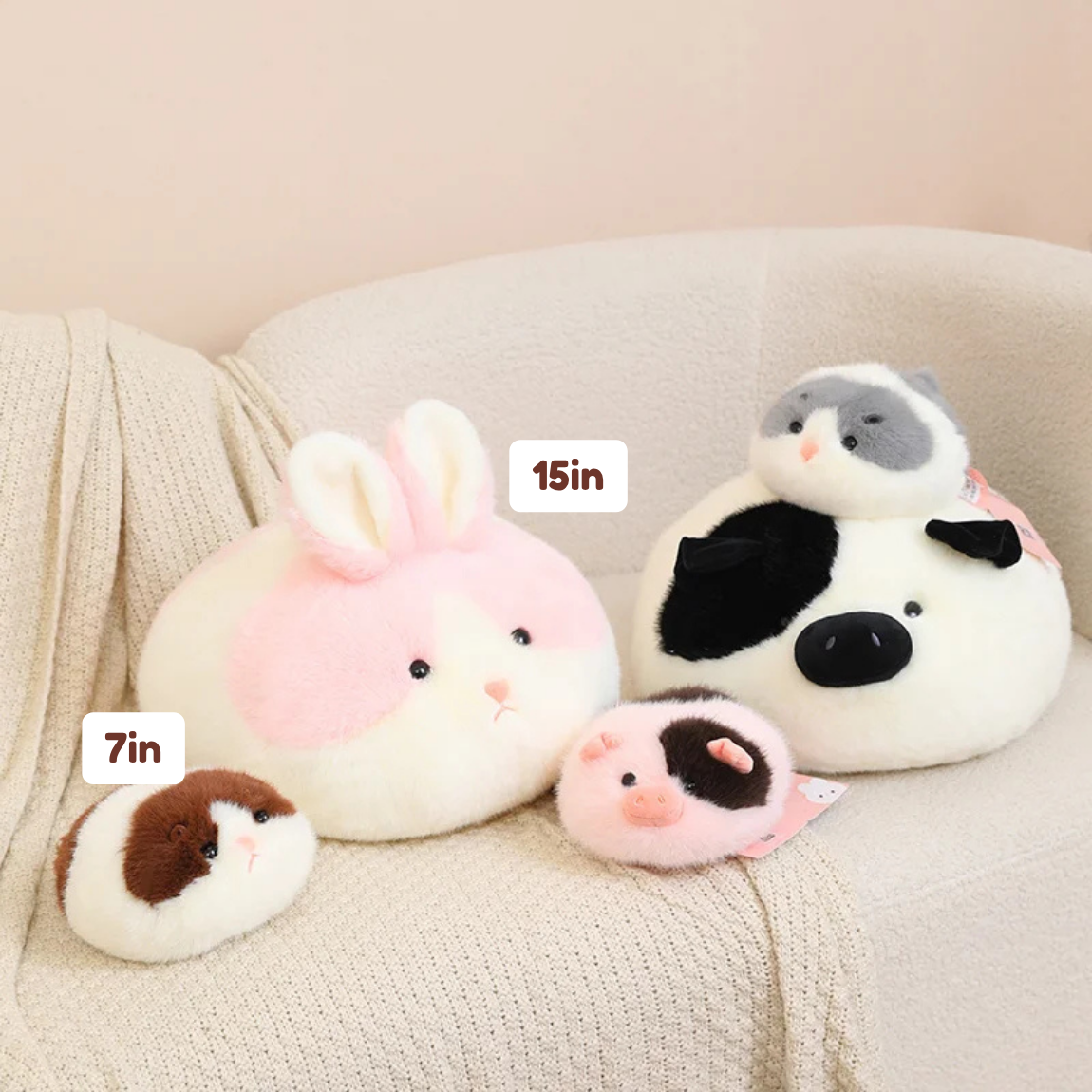 Fluffy Mochi Puff Animal Plush Collection