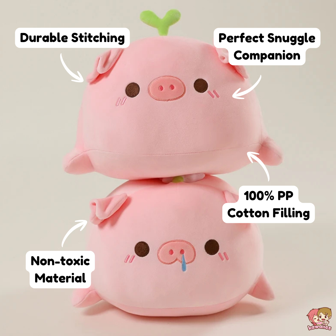 Pip & Poppy the Kawaii Pig Plushies