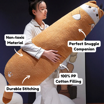 Fat Cat Body Pillow Plush