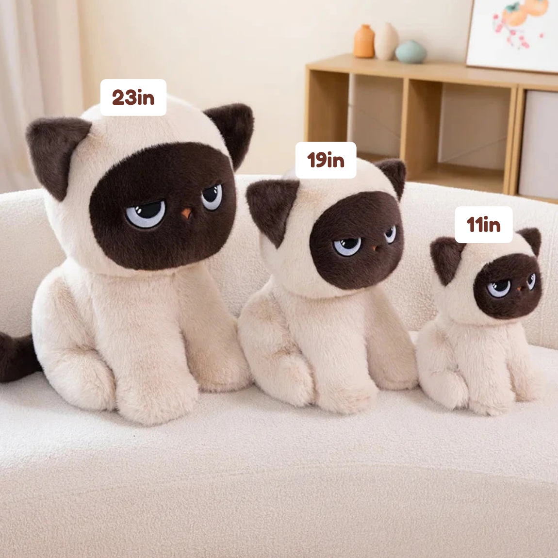 Momo the Sitting Kawaii Siamese Cat
