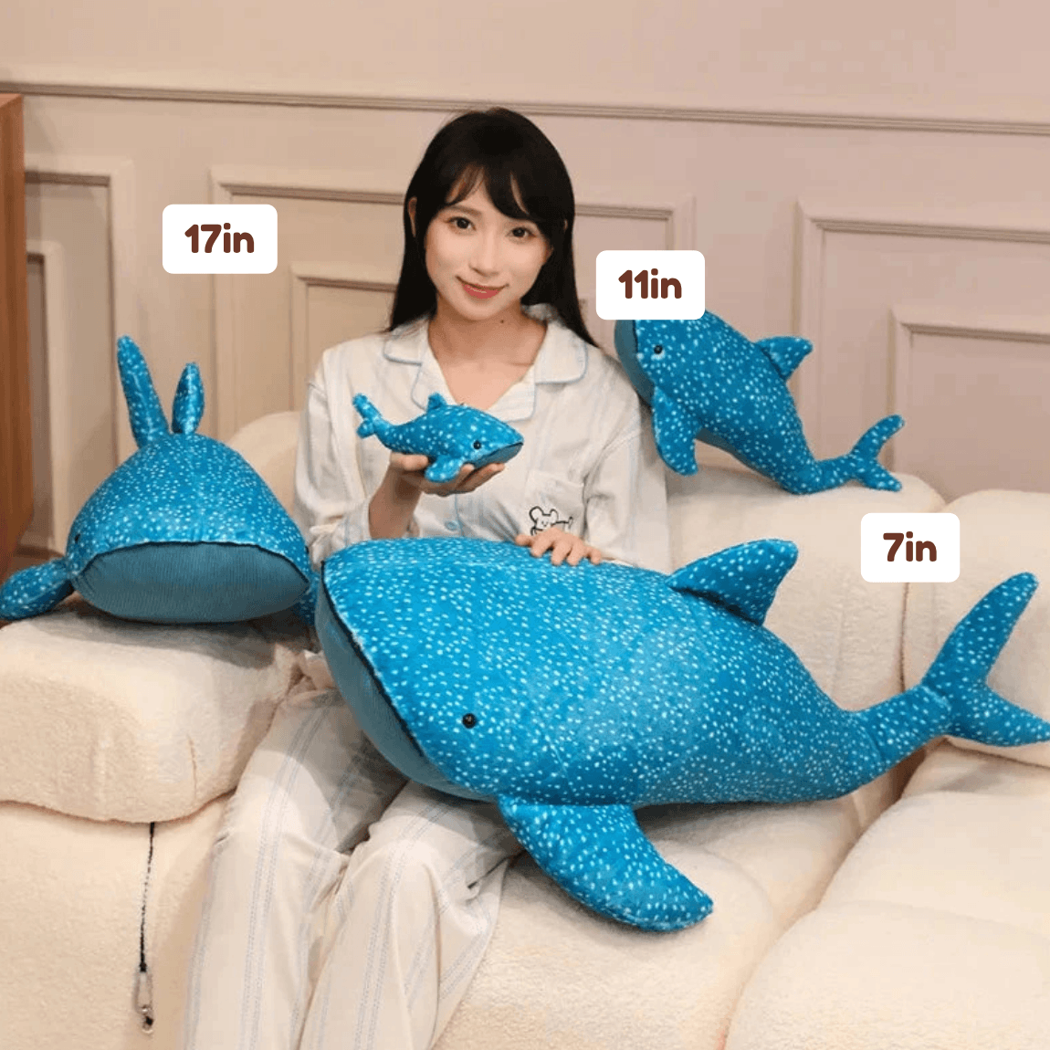 Kawaiies Collection - Soft toy - Whalo the Gentle Giant Whale Shark Plushie