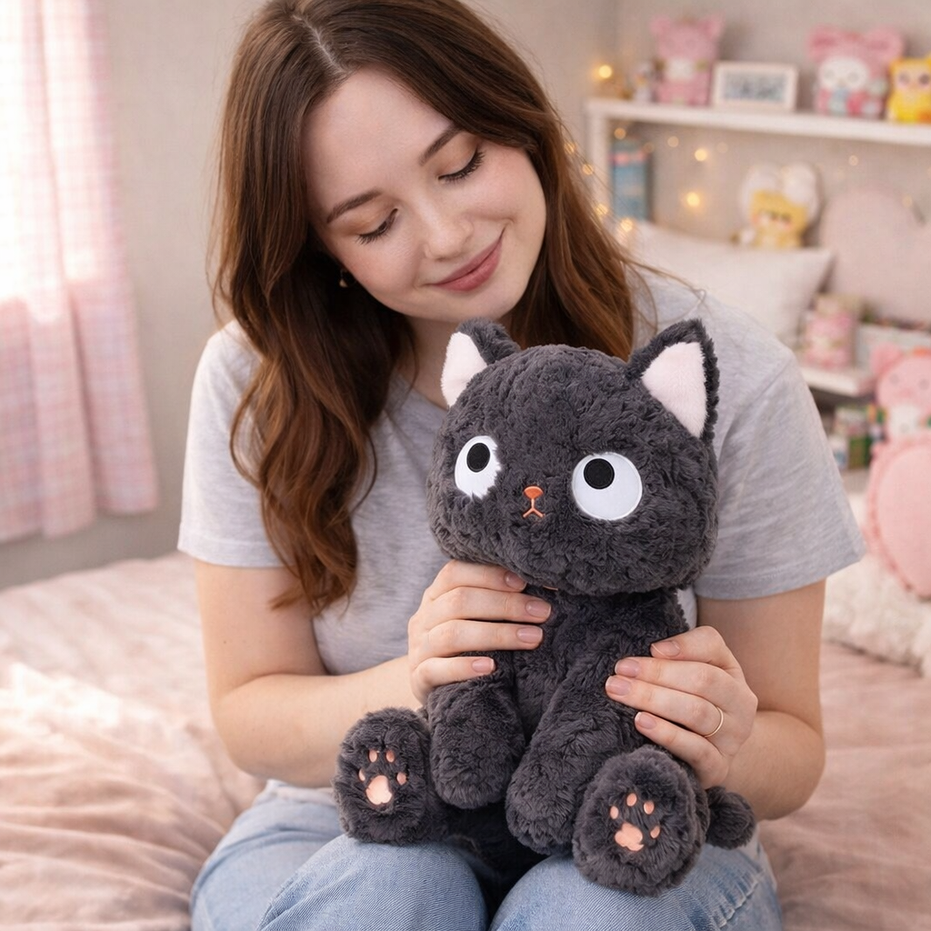 Jiji the Cute Fluffy Black Cat Plushie | Limited stock