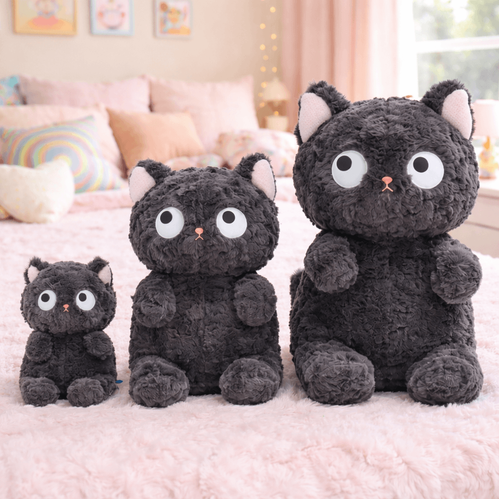 Kawaiies Collection - Soft toy - Jiji the Cute Fluffy Black Cat Plushie | Limited stock