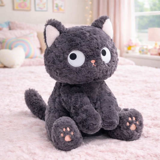 Jiji the Cute Fluffy Black Cat Plushie