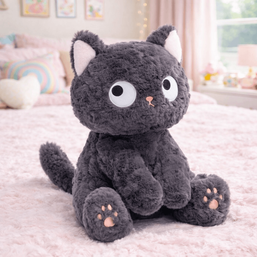 Kawaiies Collection - Soft toy - Jiji the Cute Fluffy Black Cat Plushie | Limited stock