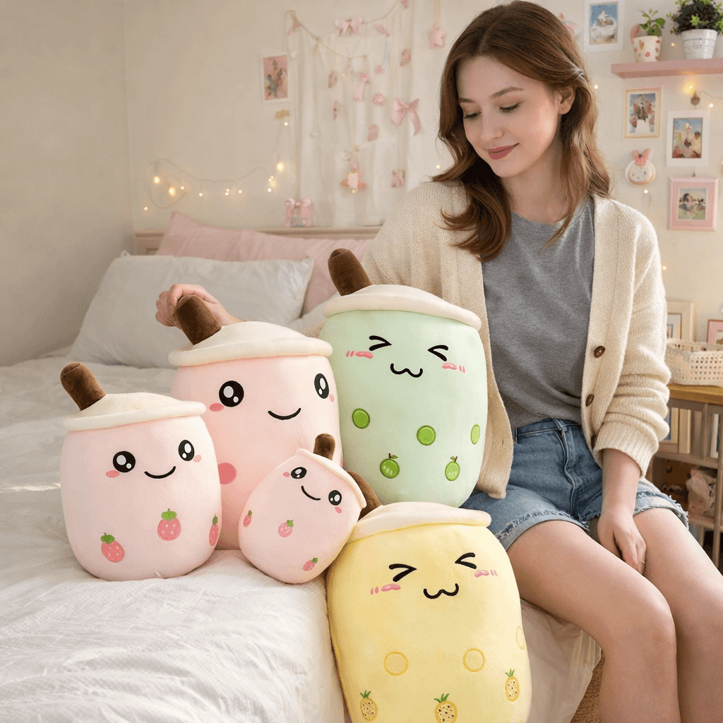 Kawaiies Collection - Soft toy - The Bubble Tea Family Fruit Plushies Collection