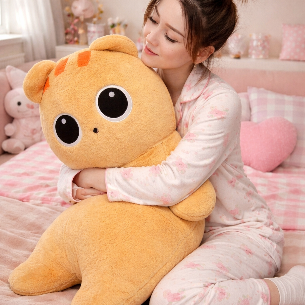 Long Fluffy Huge Cat Family Plushies