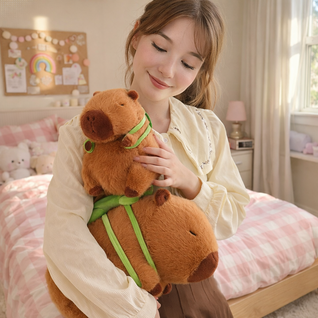 The Adorable Capybara Turtle Back Pack Plushies