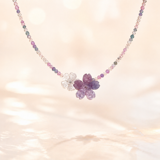 Blossom Sprinkle Bead Sakura Necklaces