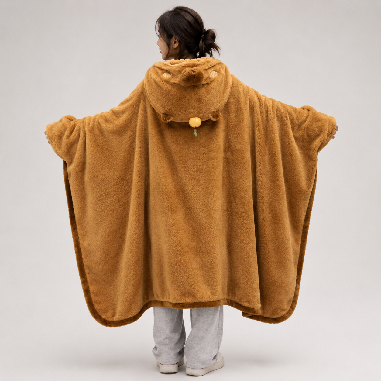Fluffy Capybara Cloak Hooded Blanket Cape