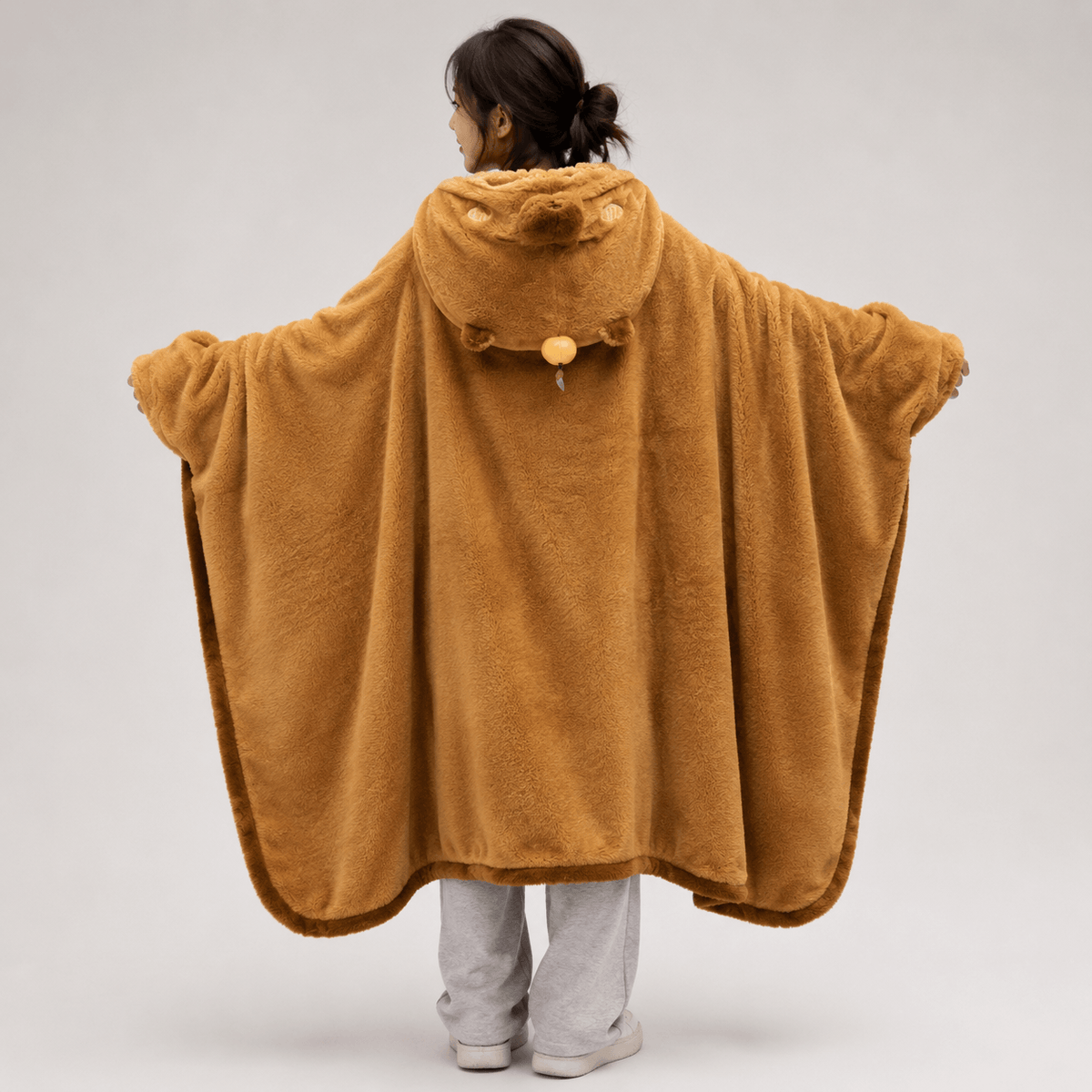 Kawaiies Collection - Apparel - Fluffy Capybara Cloak Hooded Blanket Cape