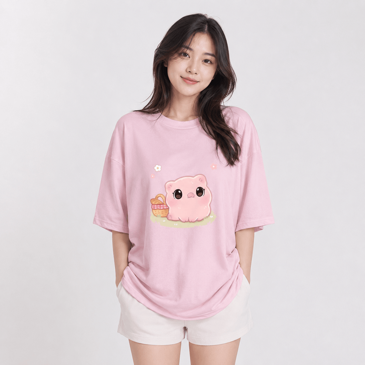 Kawaiies Collection - Apparel - Kawaii Piggy Unisex Tee