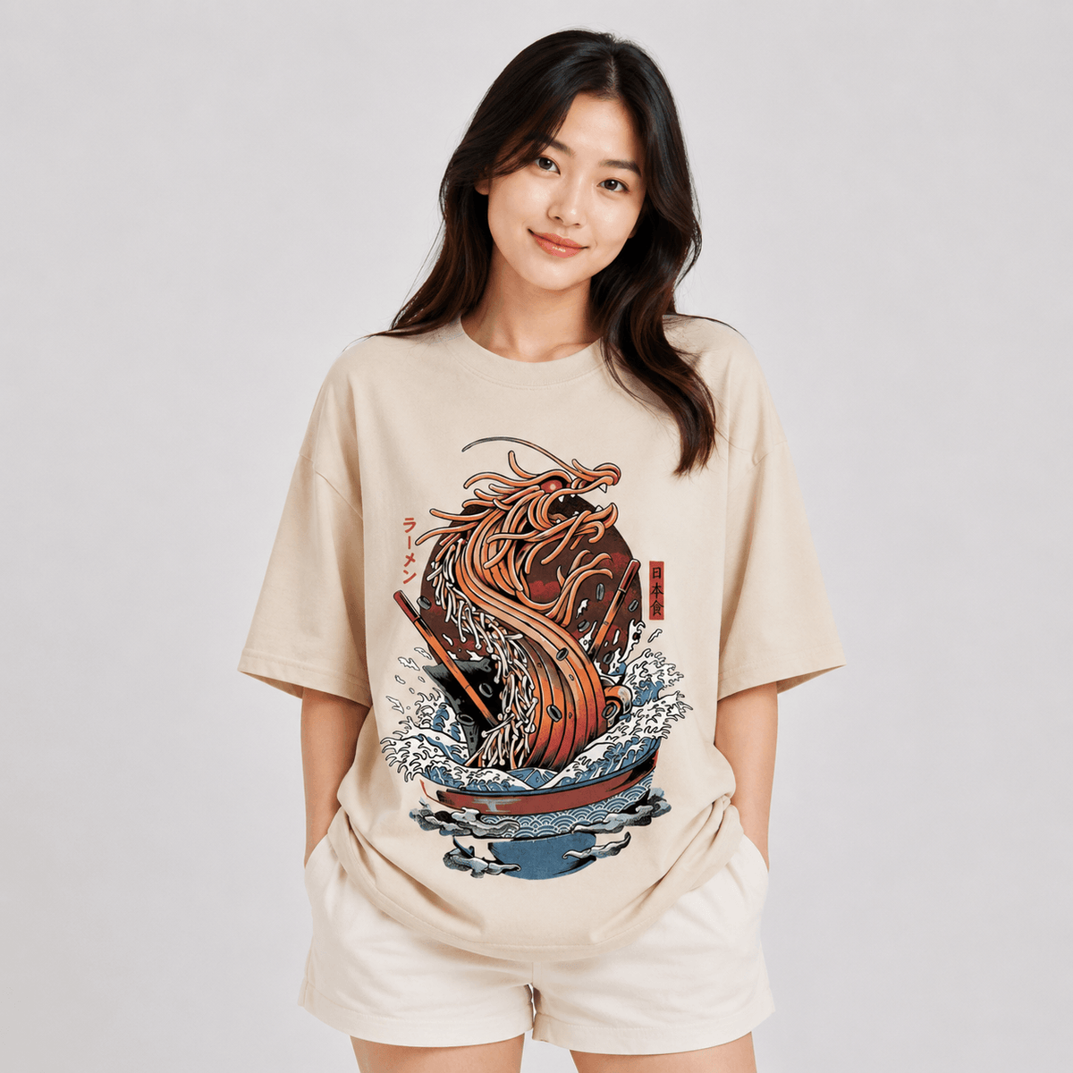 Kawaiies Collection - Apparel - Tokyo Noodle Dragon Unisex Cotton Tee