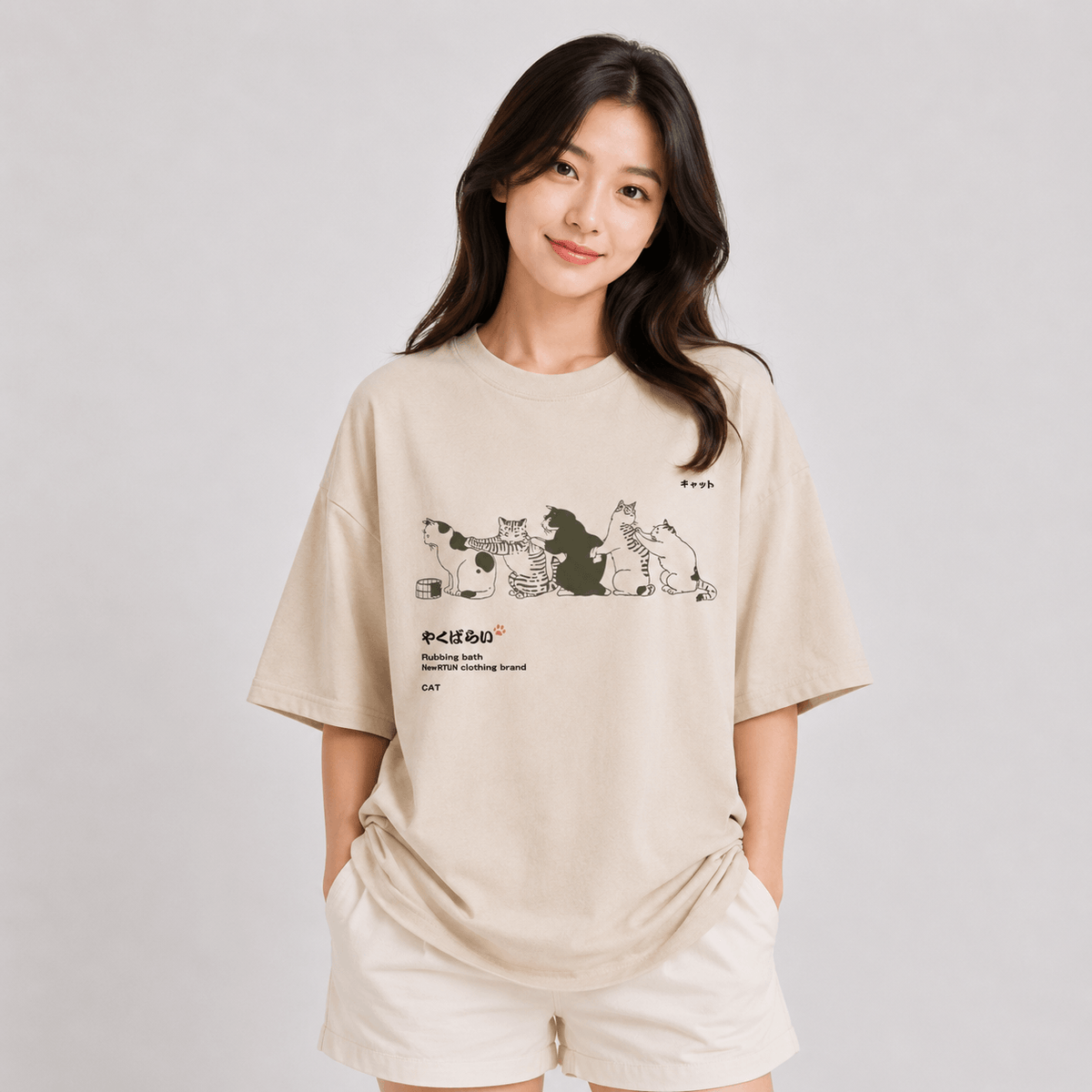 Kawaiies Collection - Tops - Cats Scratching Cats Backs Unisex Tee