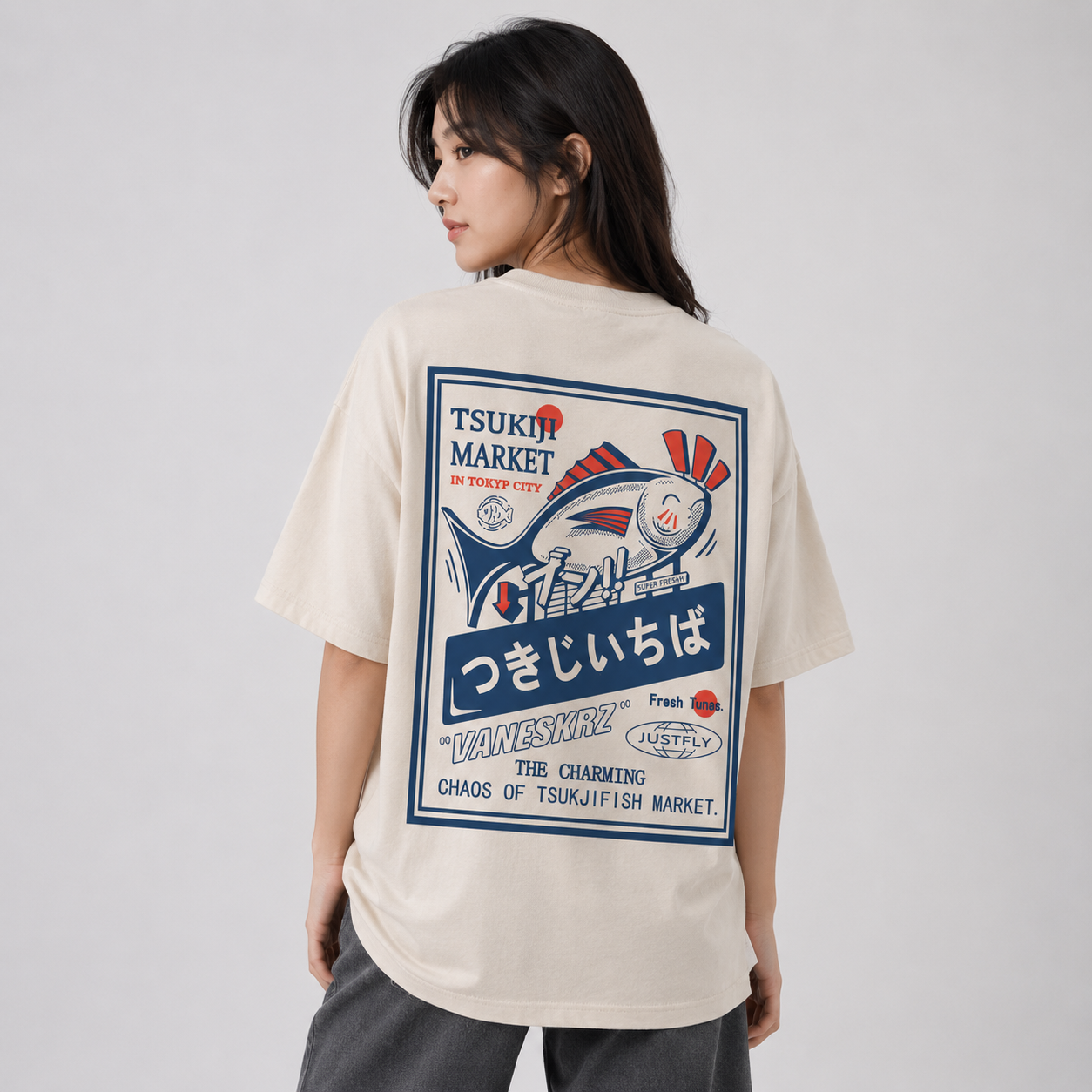 Japanese Tokyo Tsukiji Fish Market Unisex Tee