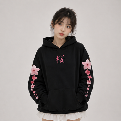Japanese Cherry Sakura  Hoodies Long Sleeve