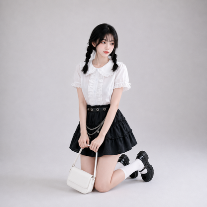 Sweet White Lace Collar Lolita Women's Blouse