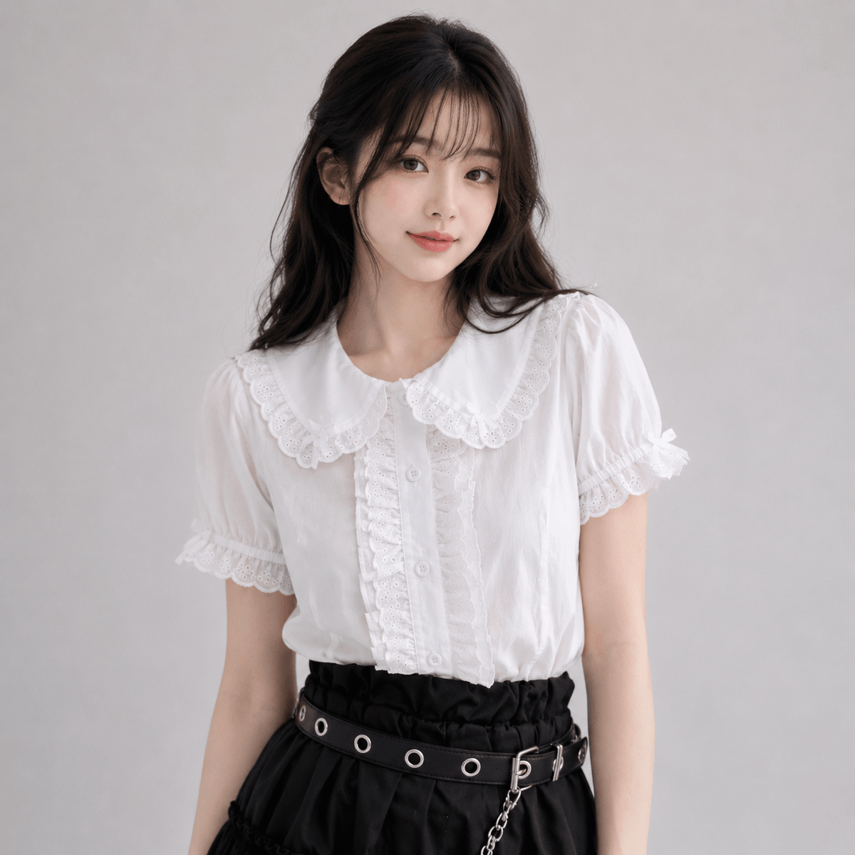 Kawaiies Collection - Apparel - Sweet White Lace Collar Lolita Women's Blouse