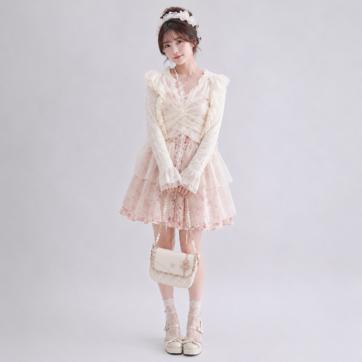 Sweet Summer Ruffle Blouse Cardigan