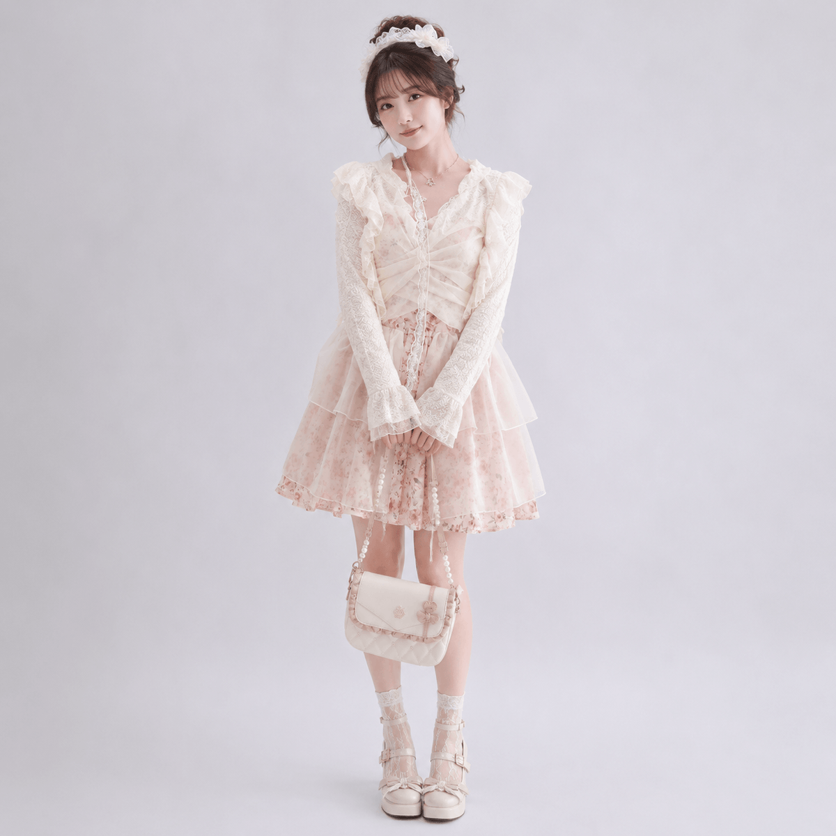 Kawaiies Collection - Apparel - Sweet Summer Ruffle Blouse Cardigan