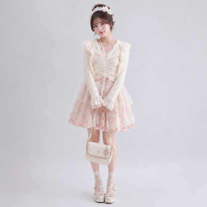 Sweet Summer Ruffle Blouse Cardigan
