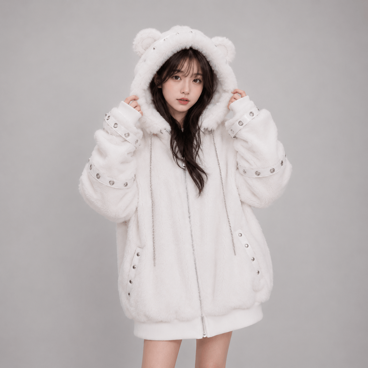 Kawaiies Collection - Apparel - Arctic Queen Oversized Hooded Jacket