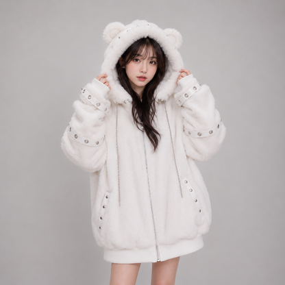 Arctic Queen Oversized Hooded Jacket