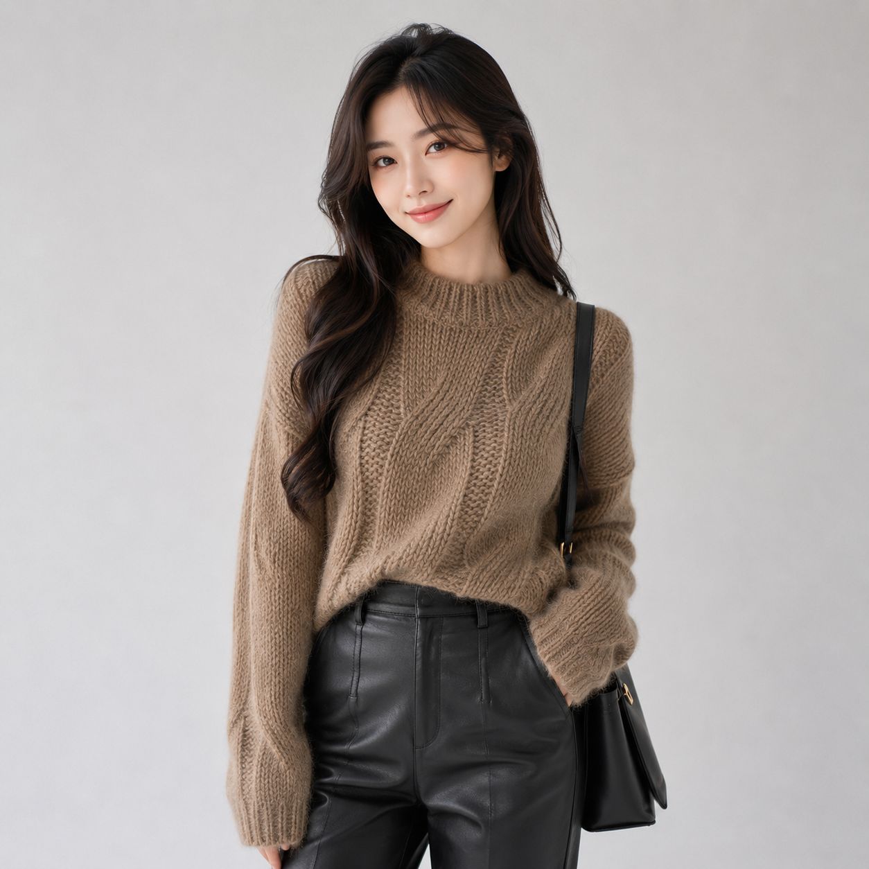 Chunky Twist Vintage O-Neck Pullover Knit Sweater