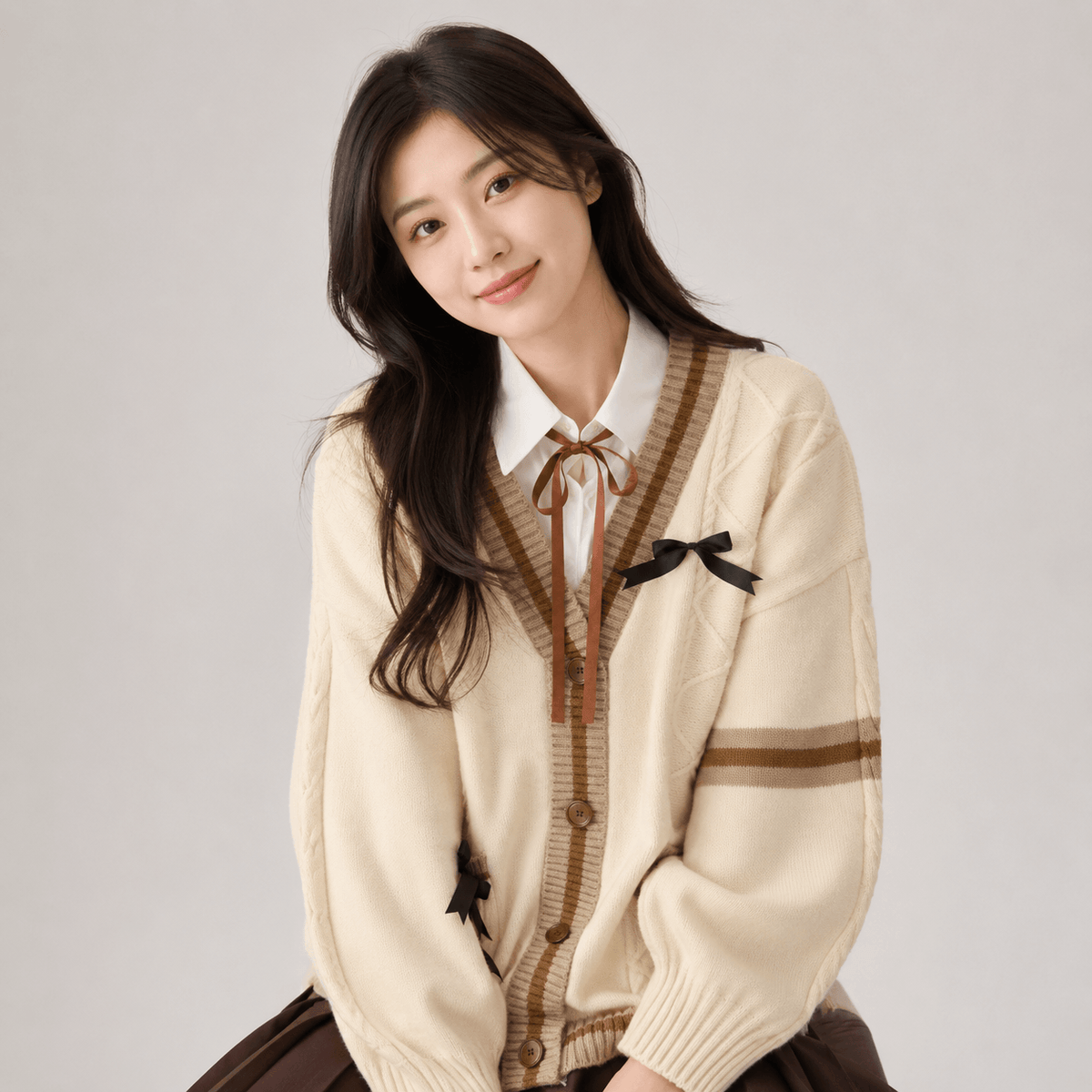 Kawaiies Collection - Apparel - Sweetheart Bow Knit Cardigan