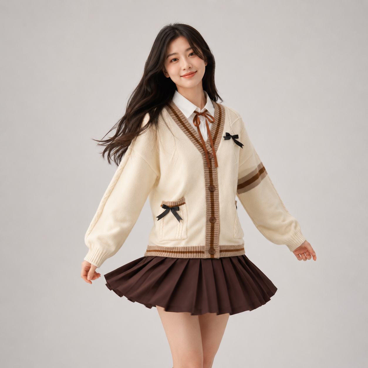 Sweetheart Bow Knit Cardigan