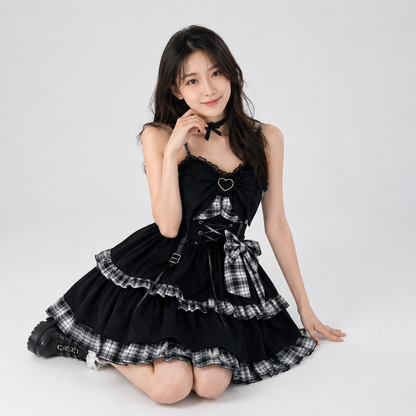 Punk Princess Gothic Lolita Black Red Women's Dress – Kawaiies