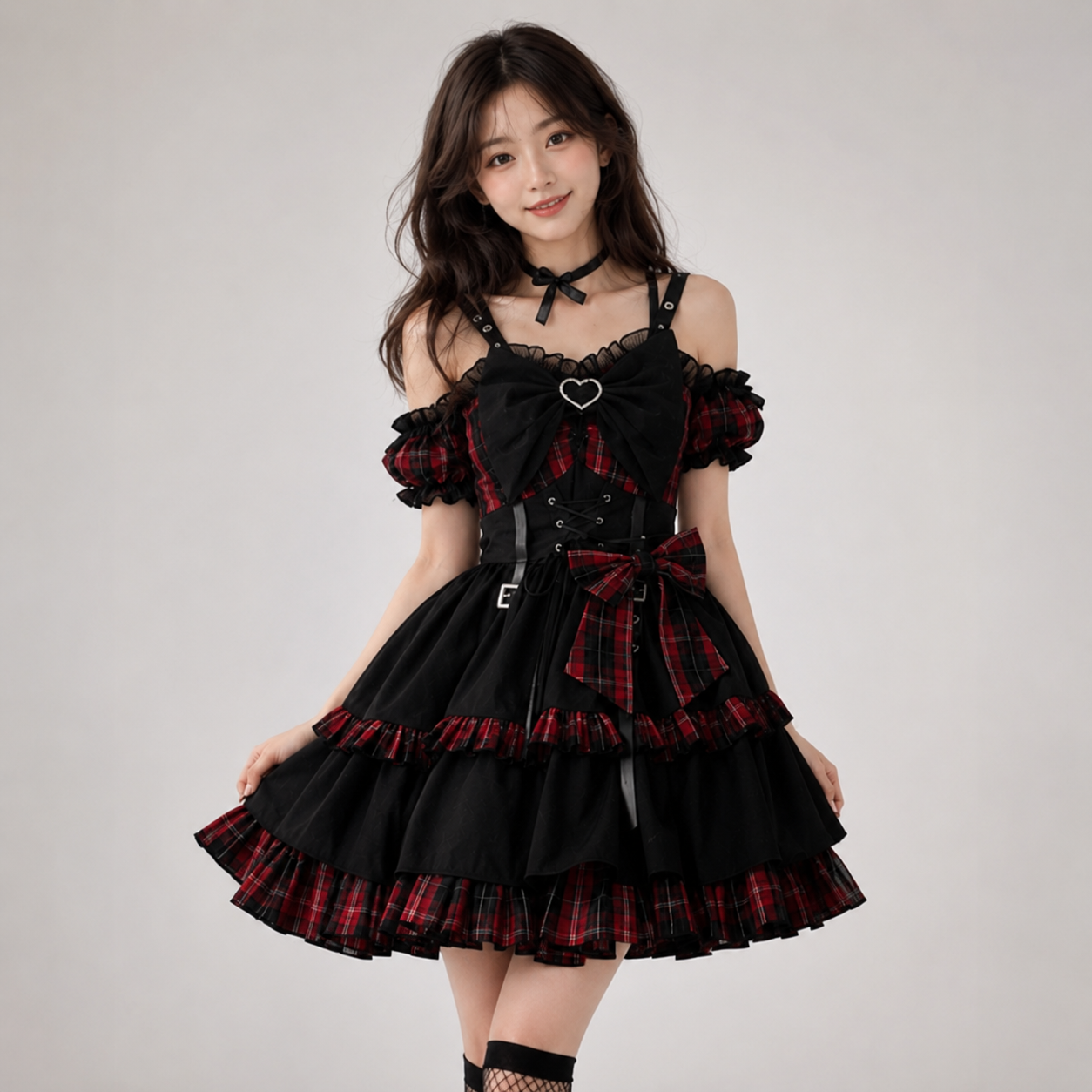 Punk Princess Gothic Lolita Black Red Women's Dress – Kawaiies