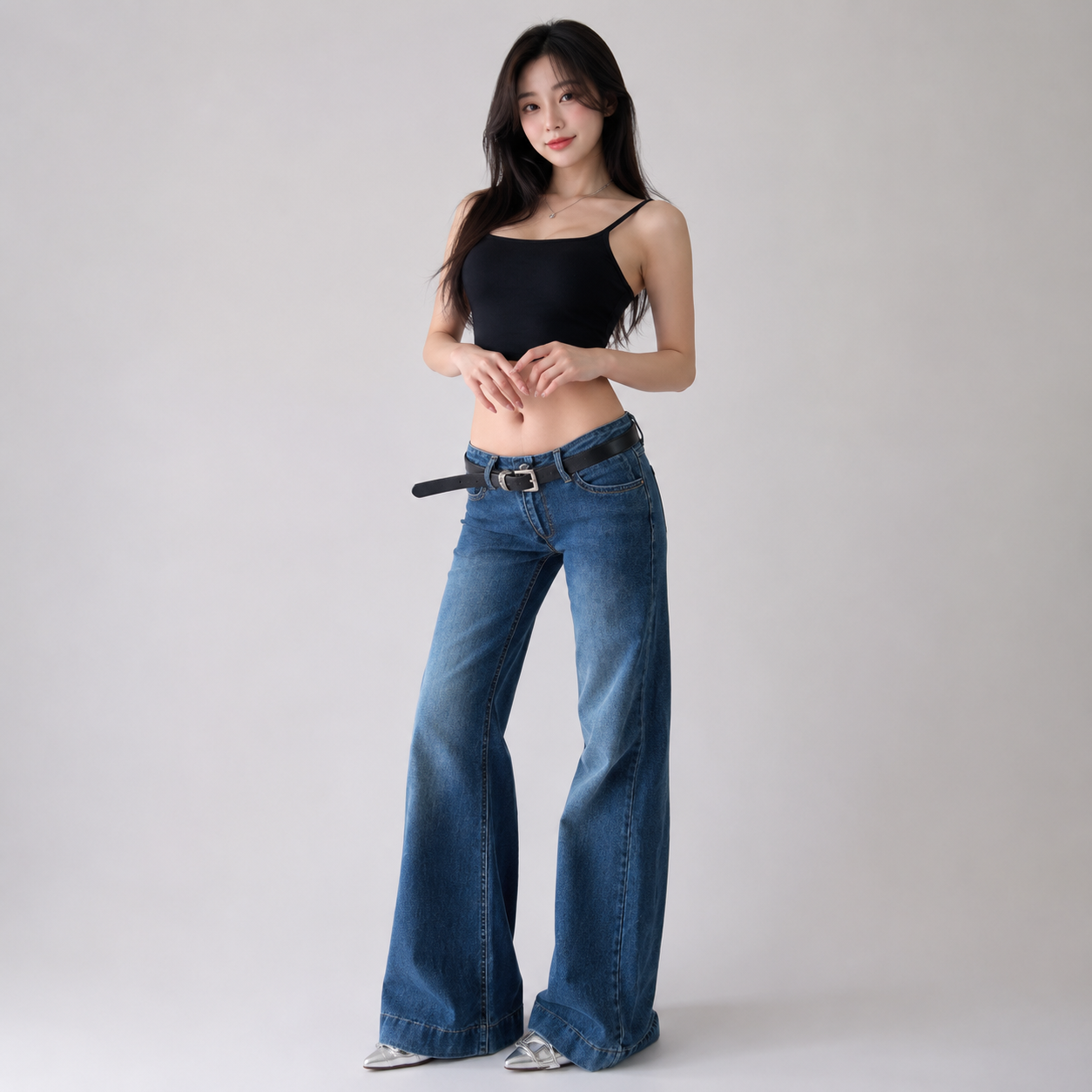 Skyline Low Rise Flare Women's Blue Jeans