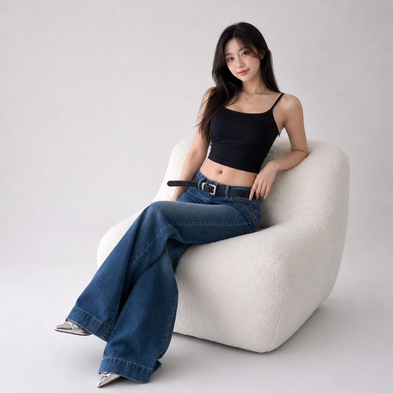 Skyline Low Rise Flare Women's Blue Jeans