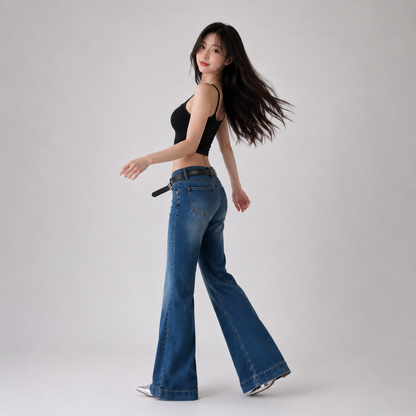 Skyline Low Rise Flare Women's Blue Jeans