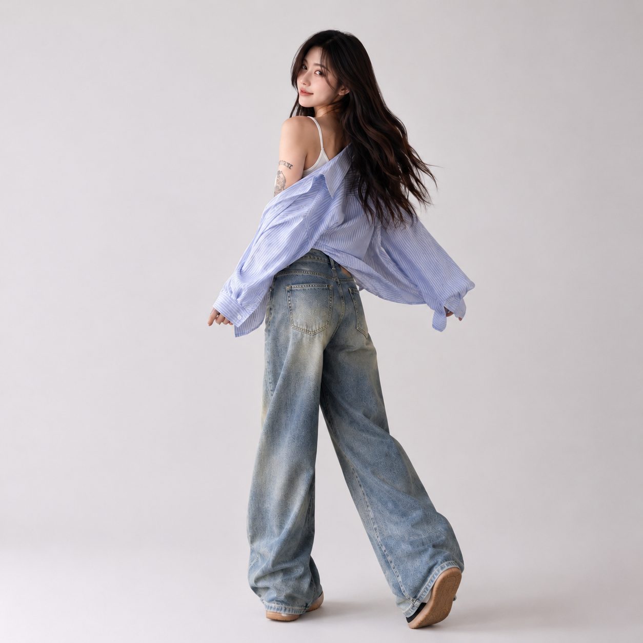 Dust Fade Baggy Women's Denim