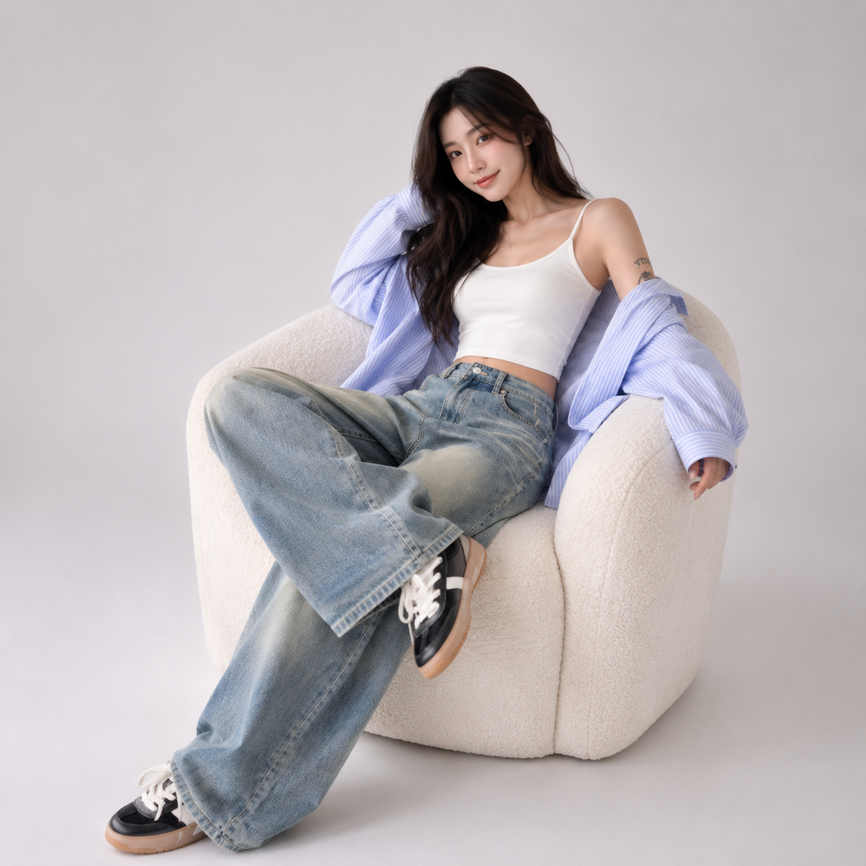 Dust Fade Baggy Women's Denim