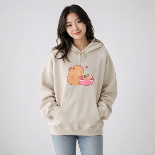 Capybara Eating Ramen Unisex Hoodie