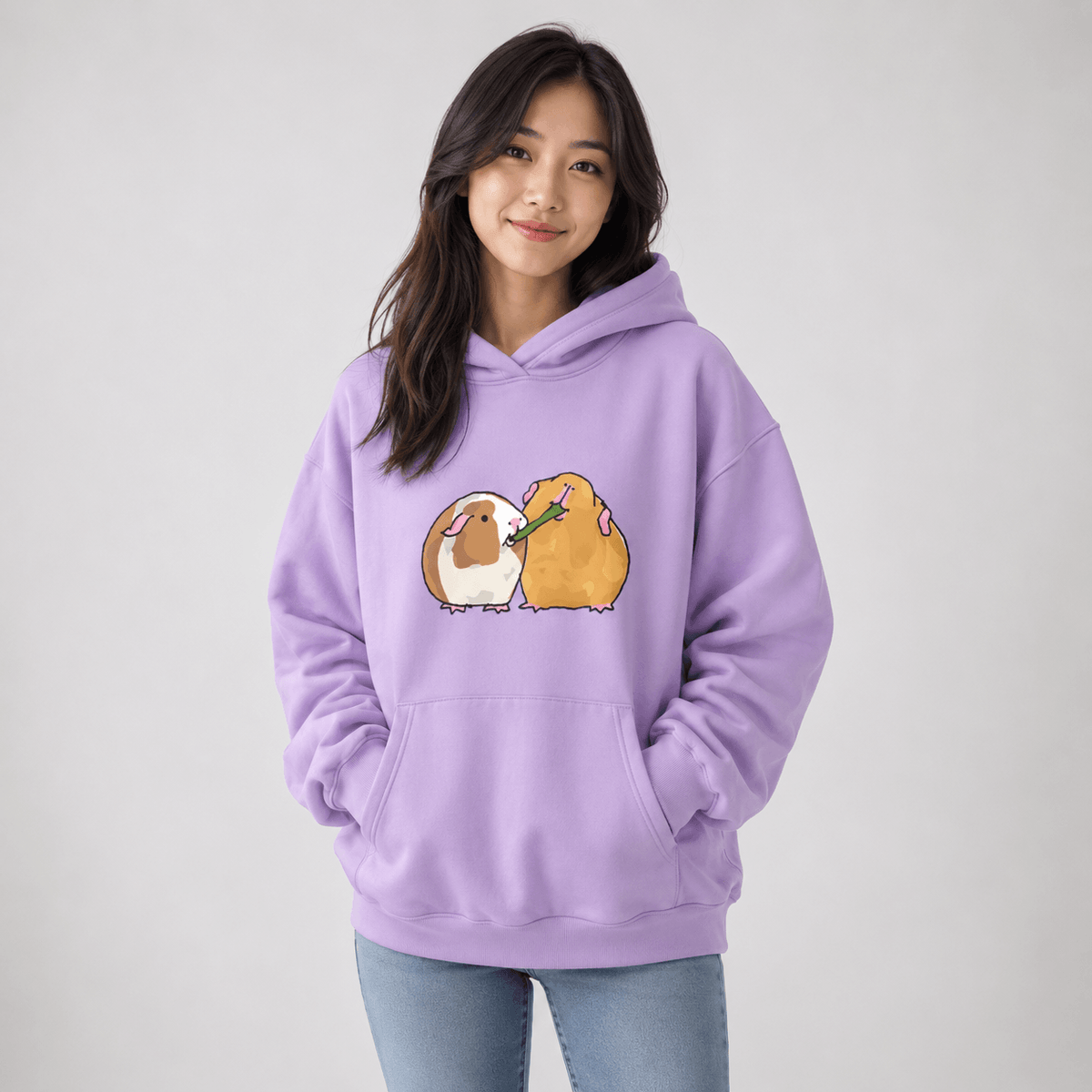 Kawaiies Collection - Apparel - Guinea Pig Sharing is Caring Unisex Hoodie