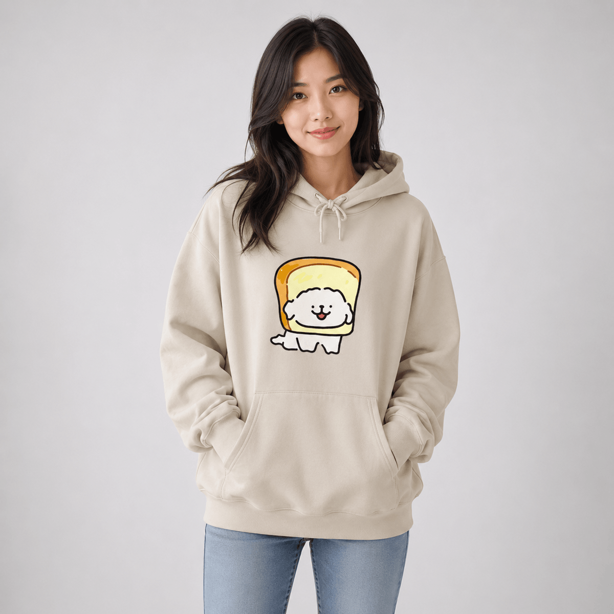 Kawaiies Collection - Apparel - Bread Luckie the Dog Unisex Hoodie
