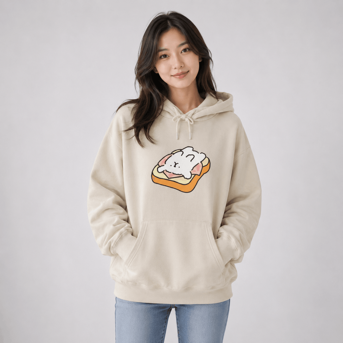 Kawaiies Collection - Apparel - Ham Toastie Luckie the Dog Unisex Hoodie